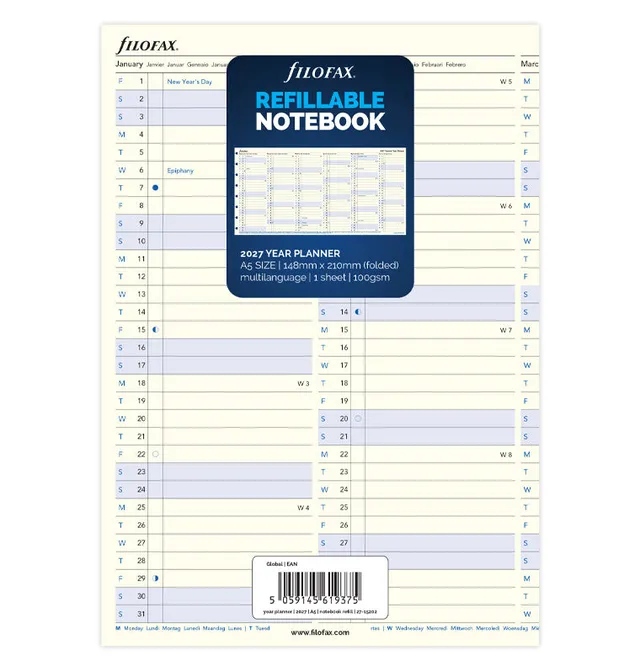 filofax-notebook-jahresplaner-a5-2027-leporello-einlage image 1