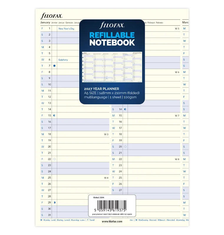 filofax-notebook-jahresplaner-a5-2027-leporello-einlage image 1