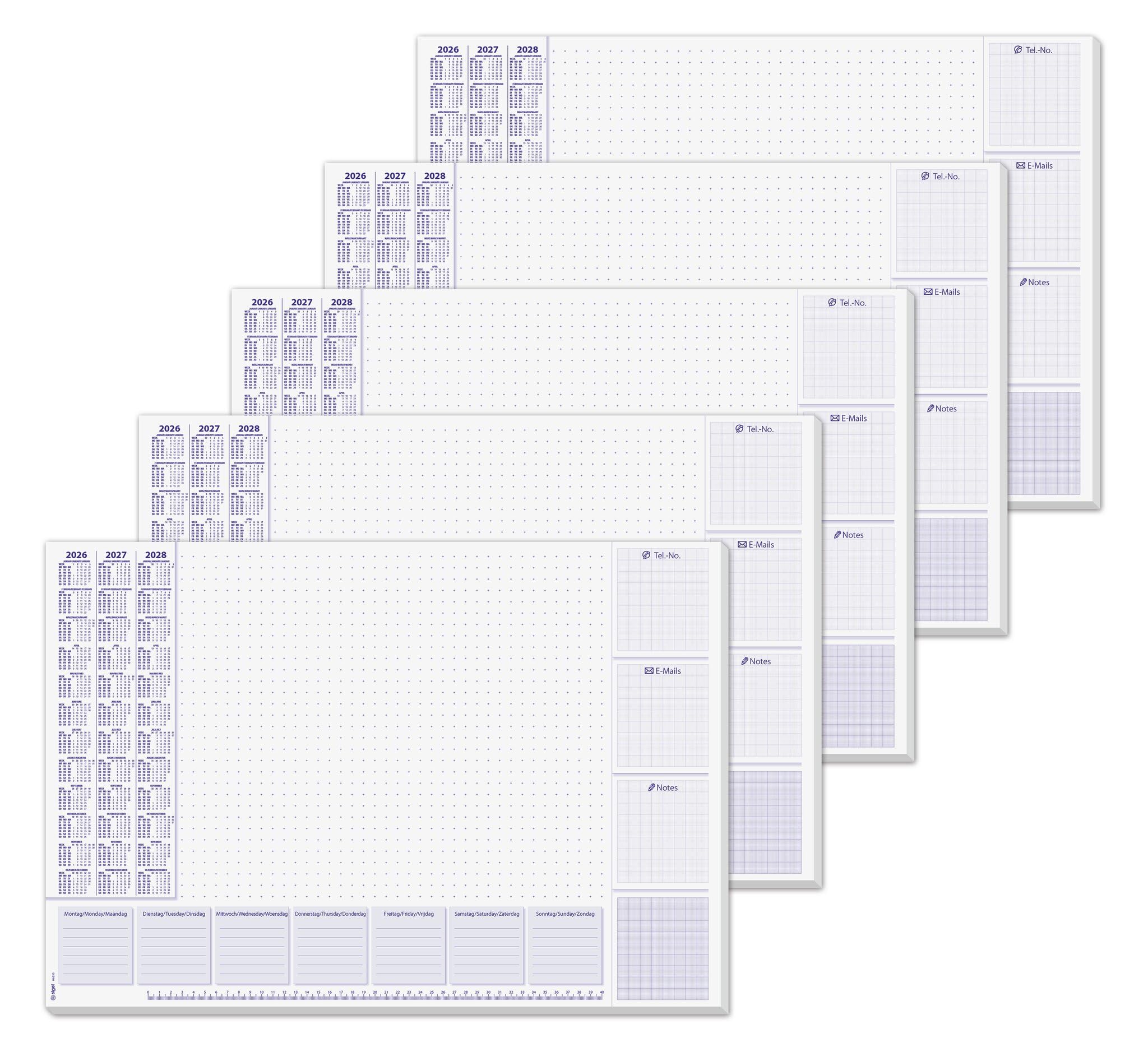 sigel-papier-schreibtischunterlage-time-din-a2-kalender-2026-2028-tagesplan image 8