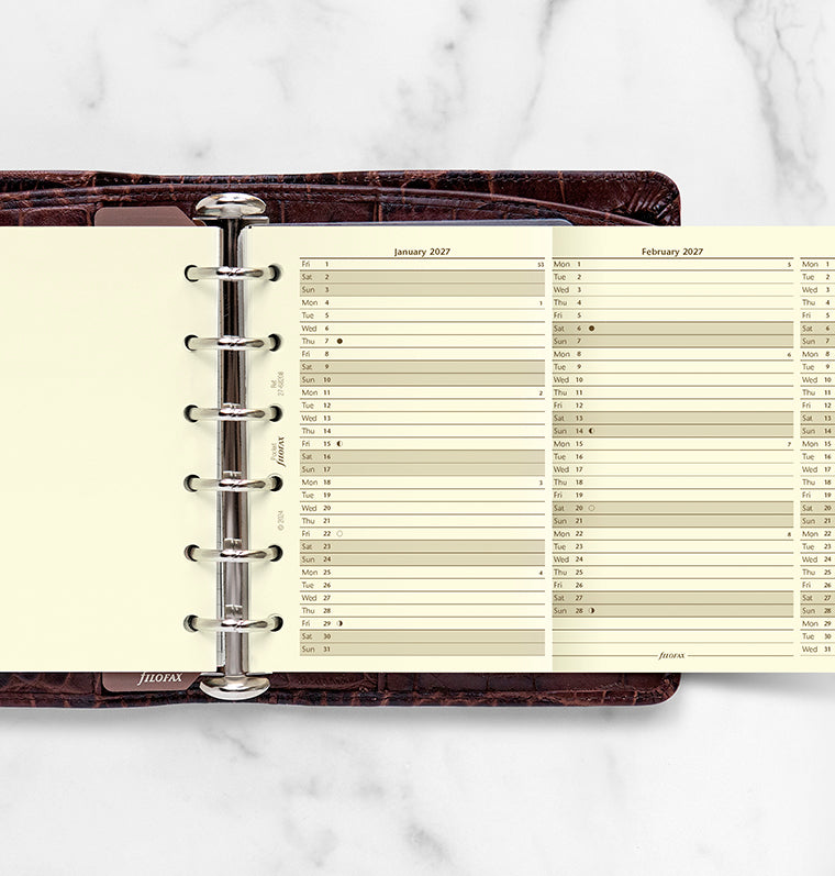 filofax-jahresplaner-englisch-pocket-2027-cotton-cream-leporello image 2