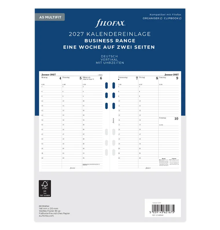 filofax-kalendereinlage-2027-a5-1-woche-auf-2-seiten-deutsch image 1