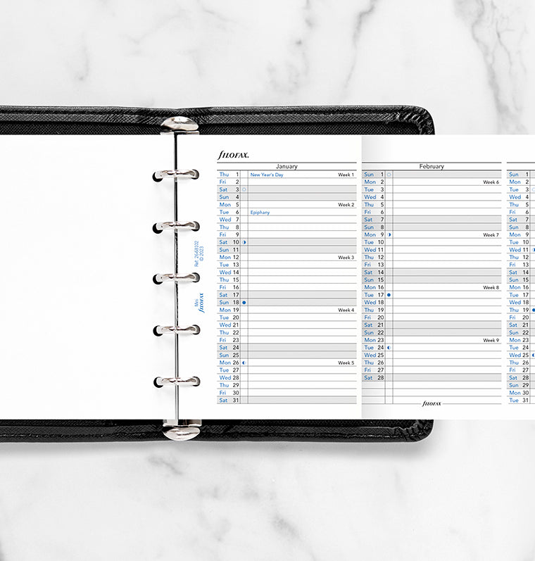 filofax-jahresplaner-leporello-englisch-mini-2026 image 2