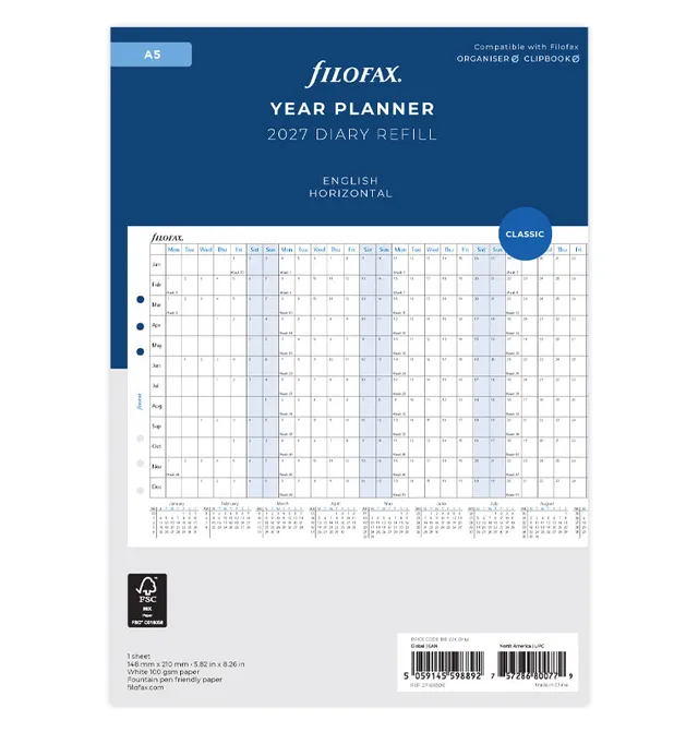 filofax-jahresplaner-englisch-a5-2027-leporello image 1