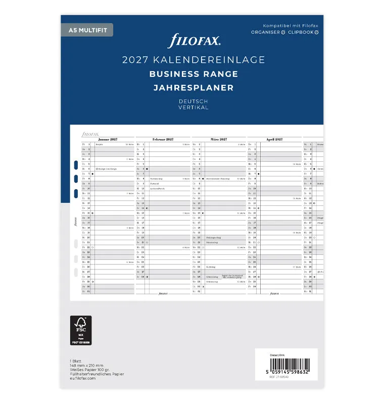 filofax-jahresplaner-deutsch-a5-2027-leporello-einlage-multifit image 1