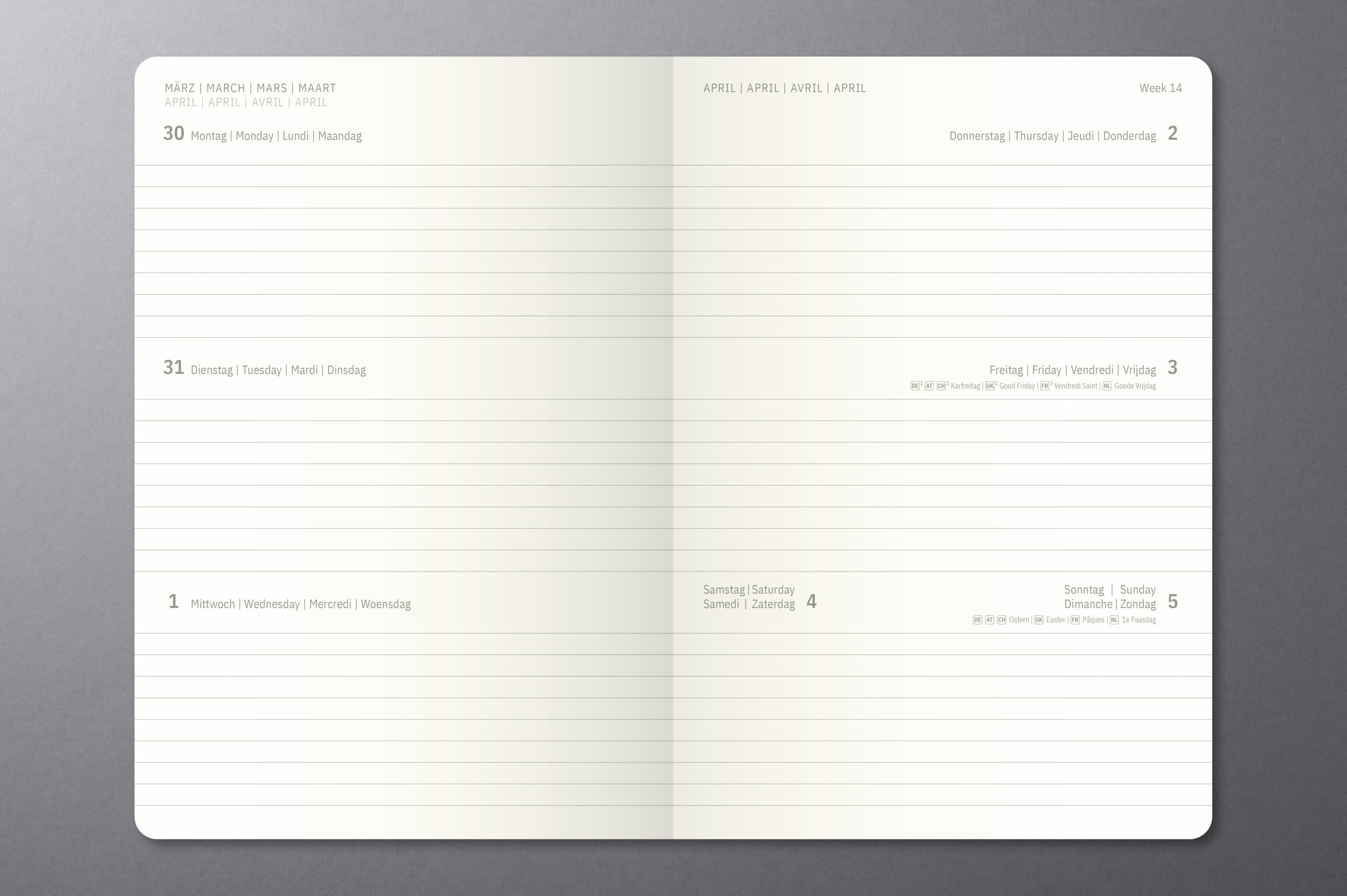 sigel-conceptum-wochenplaner-2027-a5-softcover-dunkelblau-wochenkalender-2-seite image 2