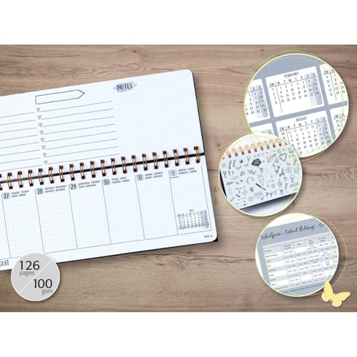 sigel-jolie-tischkalender-2027-querformat-rainbow-flow-gelb-lila image 8