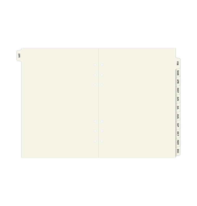 filofax-monatsregister-januar-dezember-cream-einlage-a5 image 2