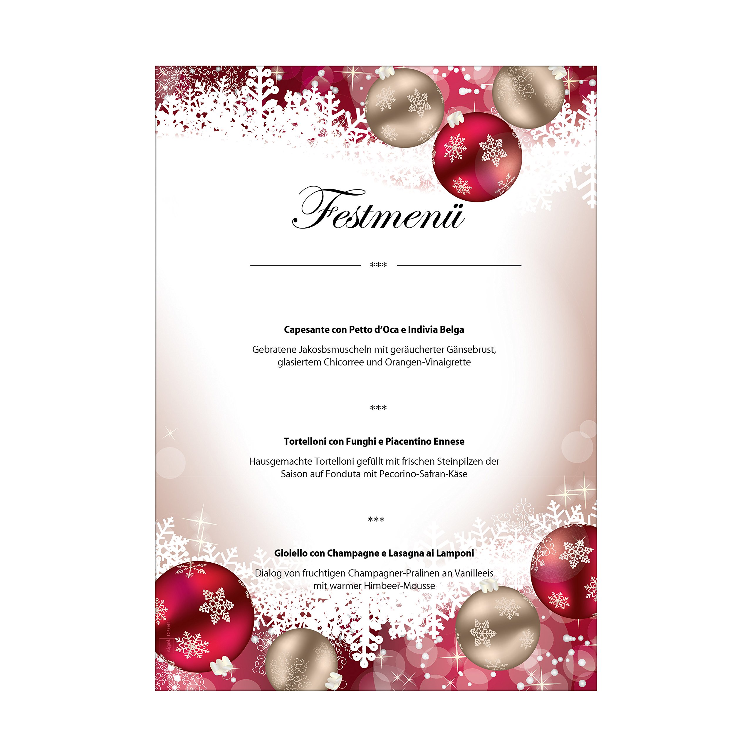 sigel-weihnachtsbriefpapier-frozen-a4-90g-100-blatt-rotgold image 7