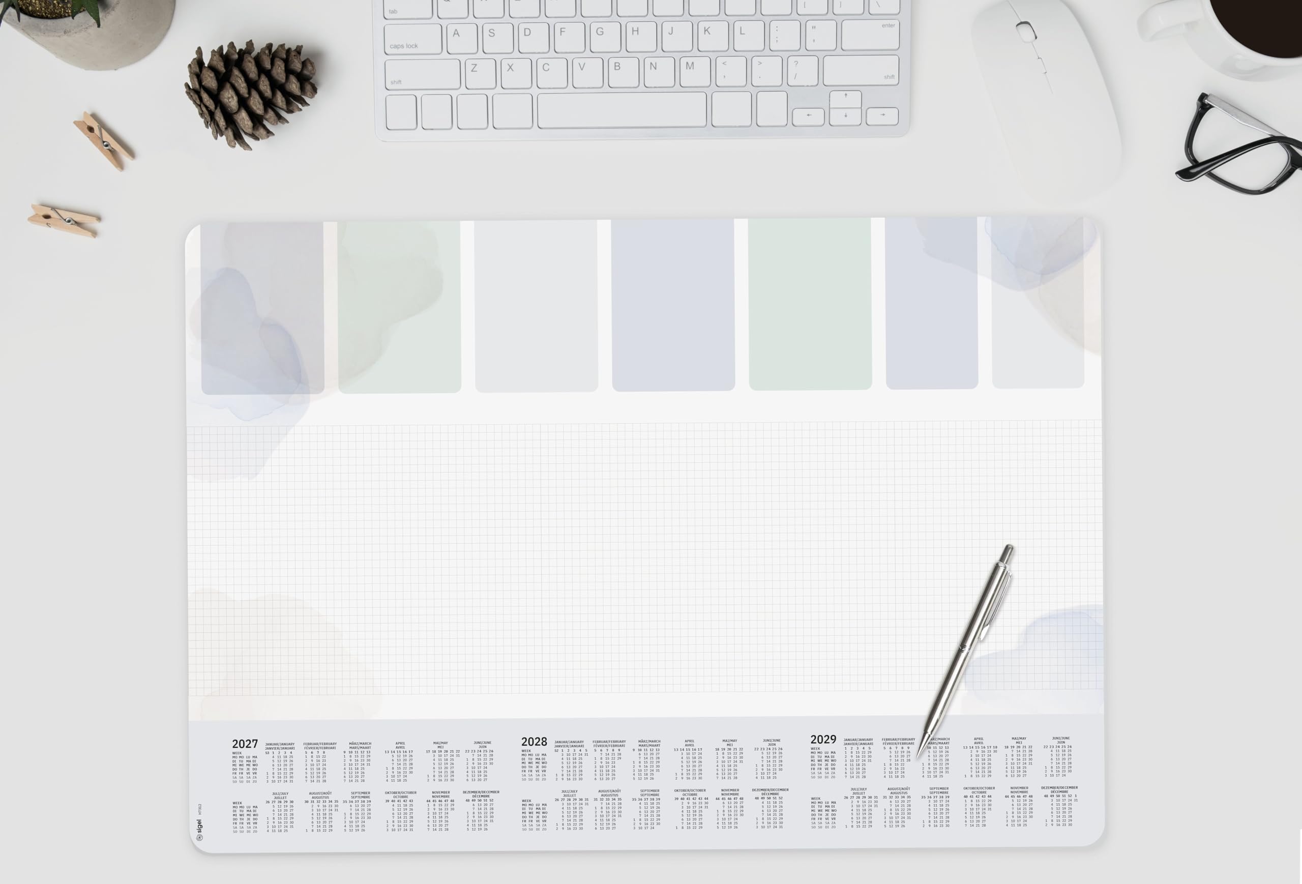 sigel-pastel-planner-papier-schreibtischunterlage-din-a2-2027-2029-30-blatt image 7
