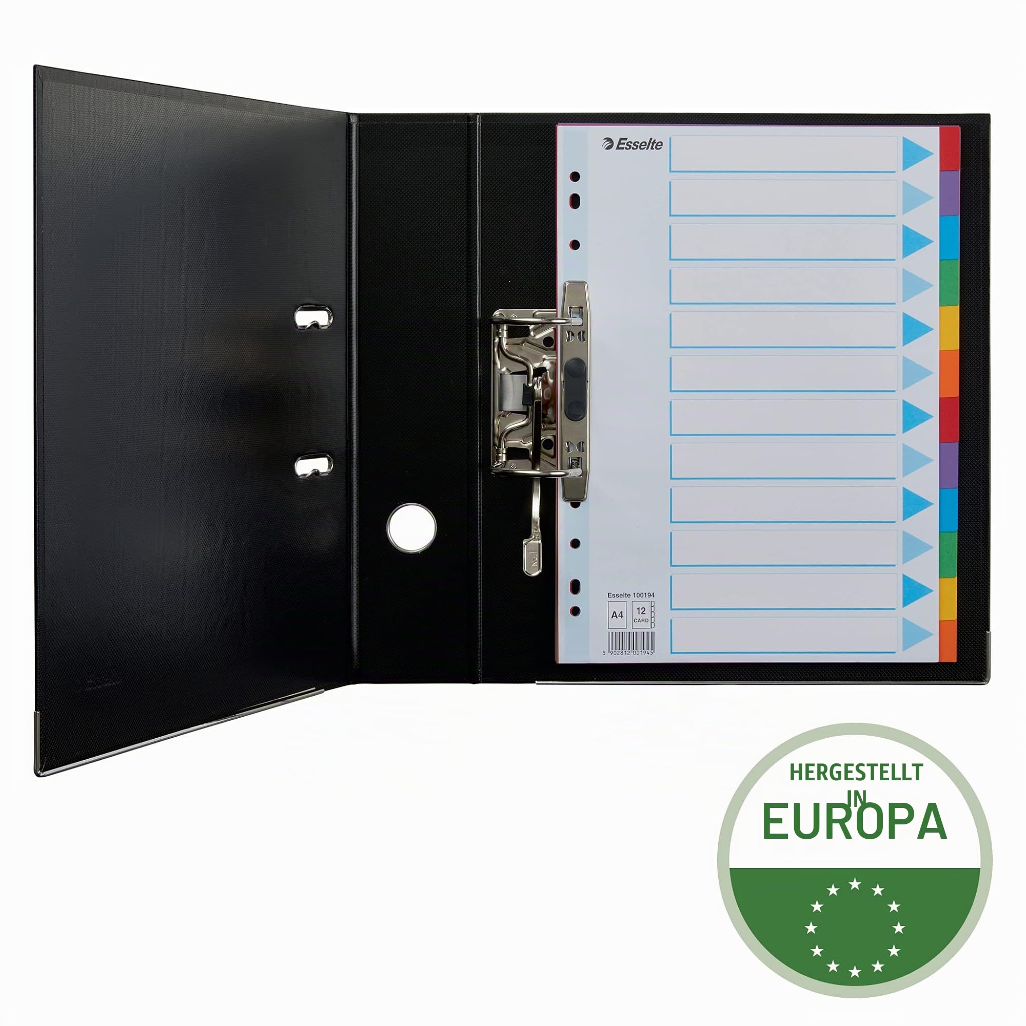 esselte-register-a4-12-teilig-mehrfarbig-recyclingkarton-100194 image 4