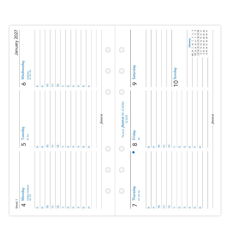 filofax-kalendereinlage-personal-2027-1-woche-2-seiten-horizontal-englisch image 4