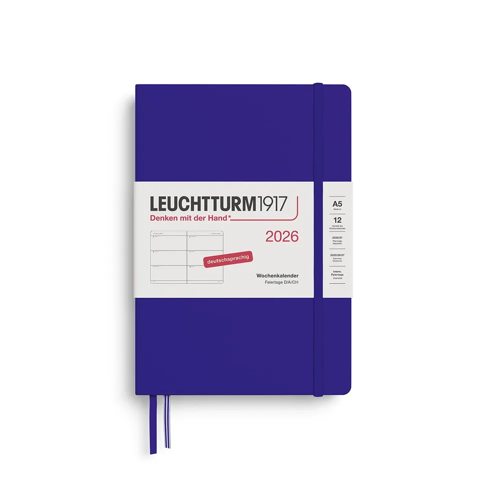 leuchtturm1917-wochenkalender-medium-a5-2026-ink-deutsch-hardcover image 1