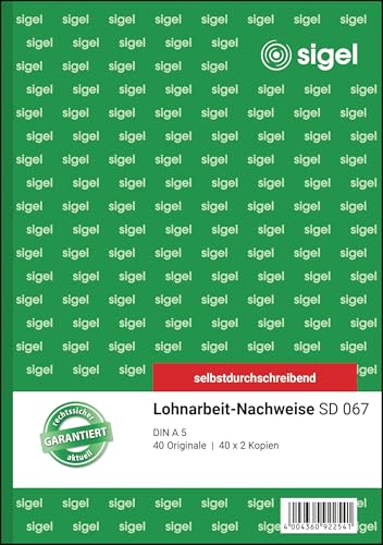 sigel-lohnarbeits-nachweis-a5-3x40-blatt-selbstdurchschreibend image 6