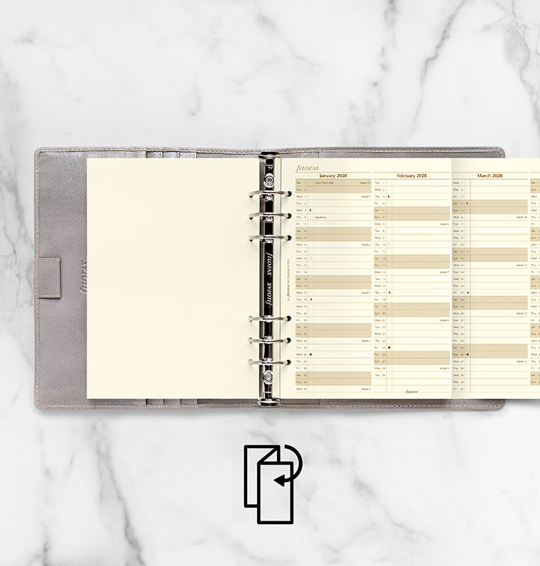 filofax-jahresplaner-englisch-a5-2028-cotton-cream-leporello image 3