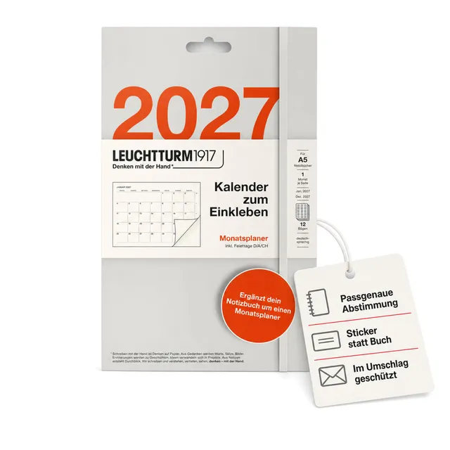 leuchtturm1917-kalender-zum-einkleben-2027-monats-bersichten-deutsch-f-r-medium- image 1