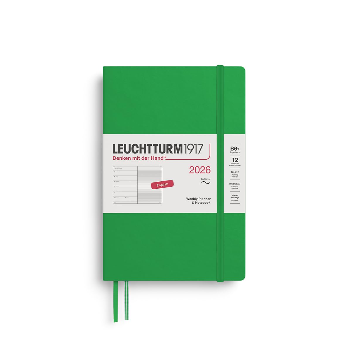 leuchtturm1917-wochenkalender-notizbuch-2026-paperback-b6-softcover-spring-leaf- image 1
