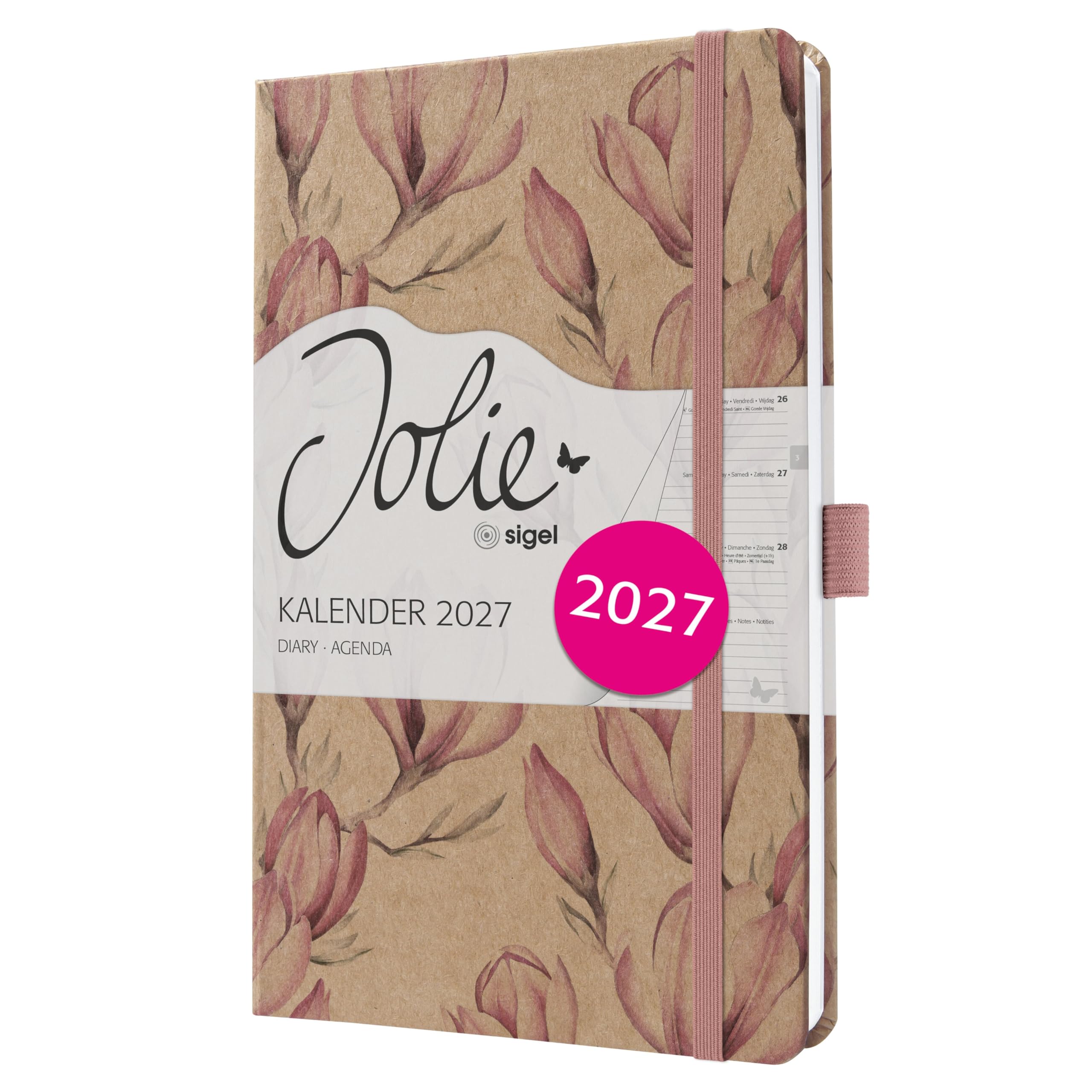sigel-jolie-wochenkalender-2027-a5-dancing-leaves-hardcover-kraftpapier image 8