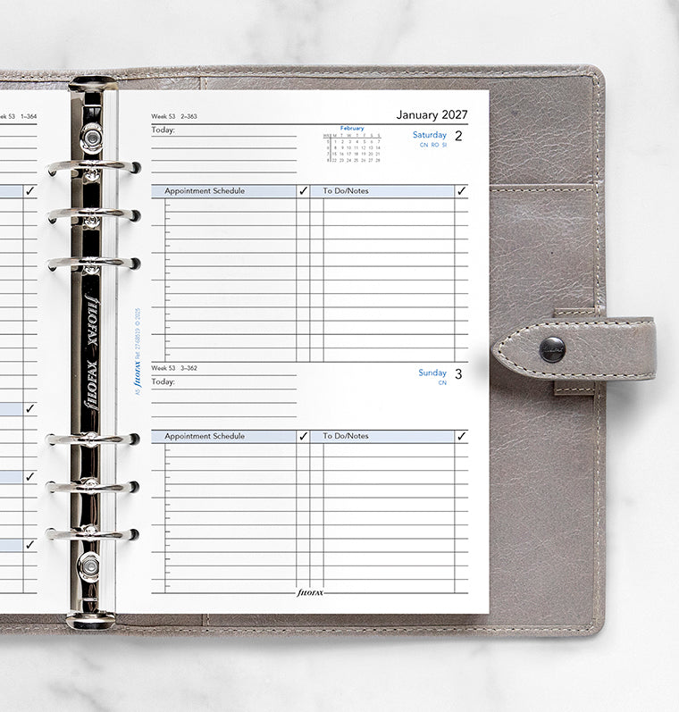 filofax-kalendereinlage-1-tag-1-seite-englisch-a5-2027 image 2