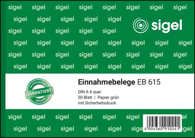 sigel-eb615-einnahmebelege-a6-quer-50-blatt image 1