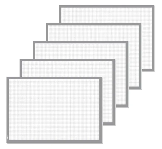 sigel-papier-schreibtischunterlage-din-a2-kariert-grau-5er-set image 1