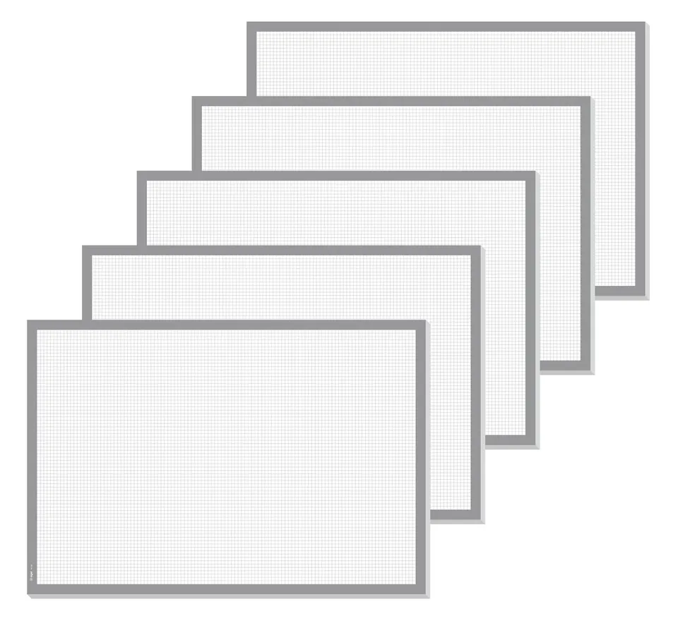 sigel-papier-schreibtischunterlage-din-a2-kariert-grau-5er-set image 1