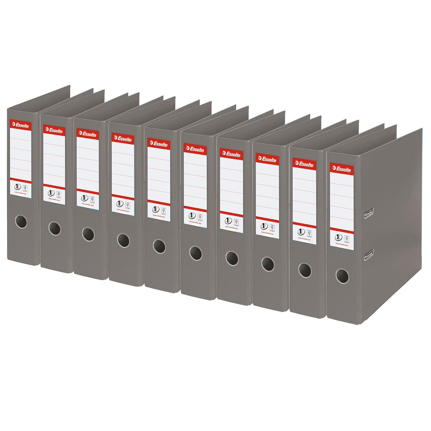 esselte-no-1-ordner-a4-75-mm-kunststoff-grau-811380 image 1
