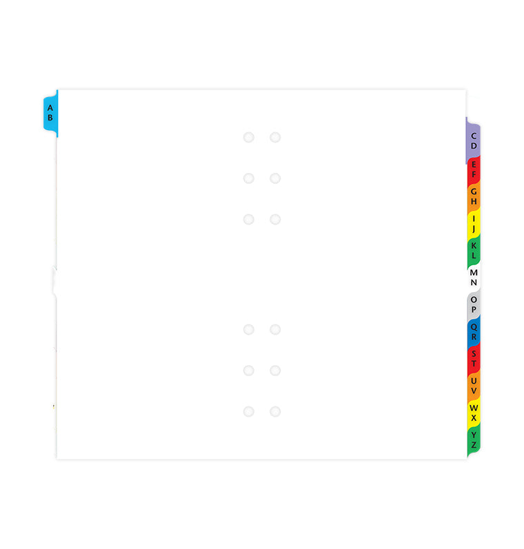 filofax-a-z-register-bunt-personal-organizer-einlage image 4