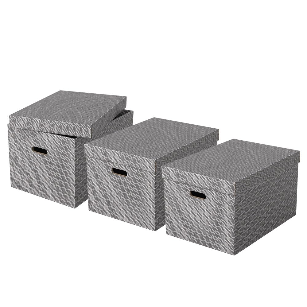 esselte-3er-set-gro-e-aufbewahrungs-geschenkboxen-mit-deckel-100-recycelter-kart image 1