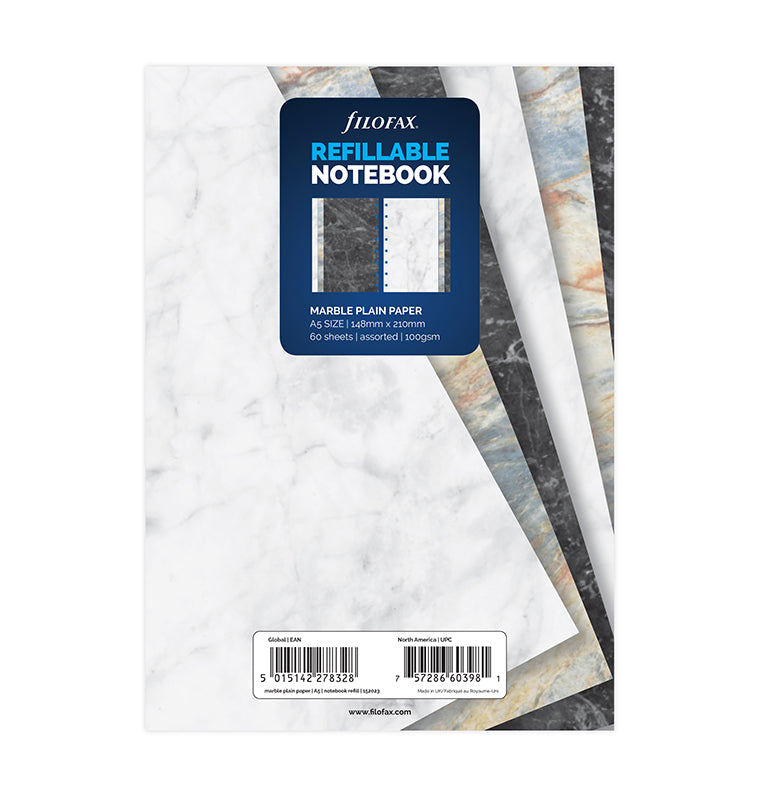 filofax-notebook-einlagen-marble-a5-blanko image 1