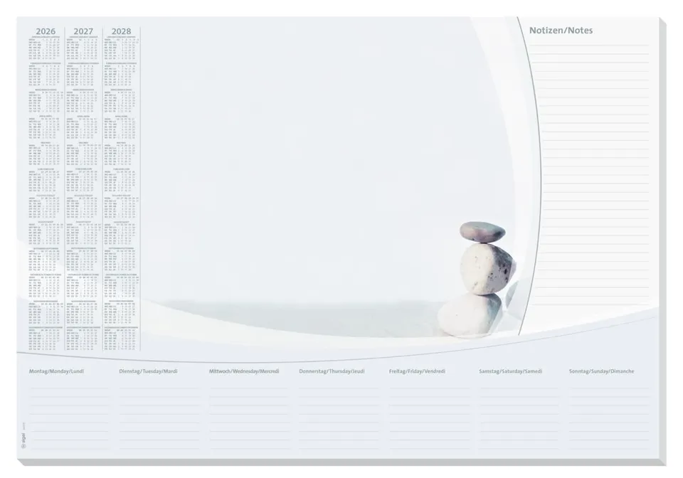 sigel-harmony-papier-schreibtischunterlage-a2-kalender-2026-2028-wochenplan image 1
