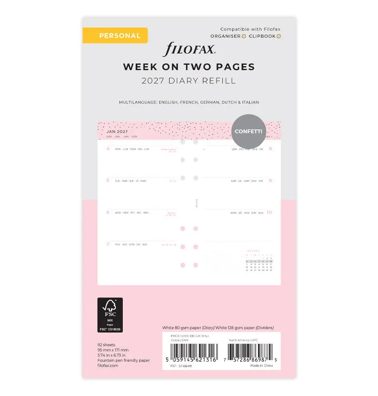 filofax-confetti-kalender-2027-personal-1-woche-2-seiten-horizontal image 1