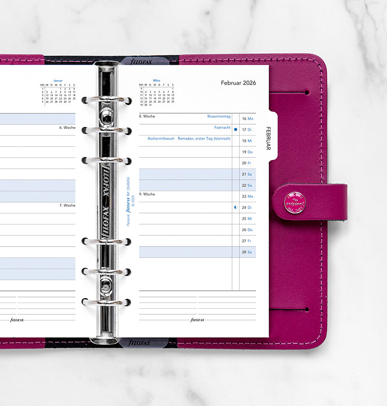 filofax-personal-2026-kalendereinlage-1-monat-2-seiten-deutsch-mit-monatstabs image 2