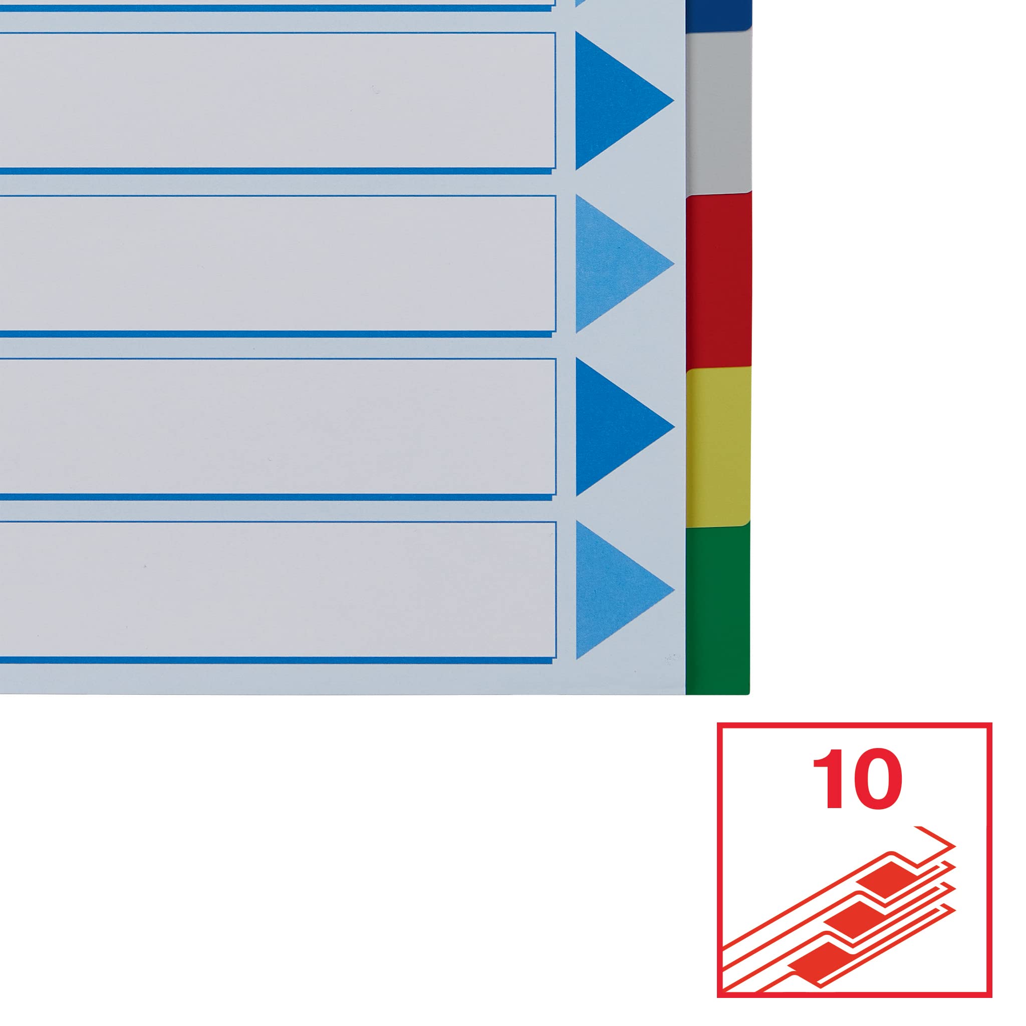 esselte-register-a4-10-teilig-mehrfarbig-trennbl-tter-aus-kunststoff image 3