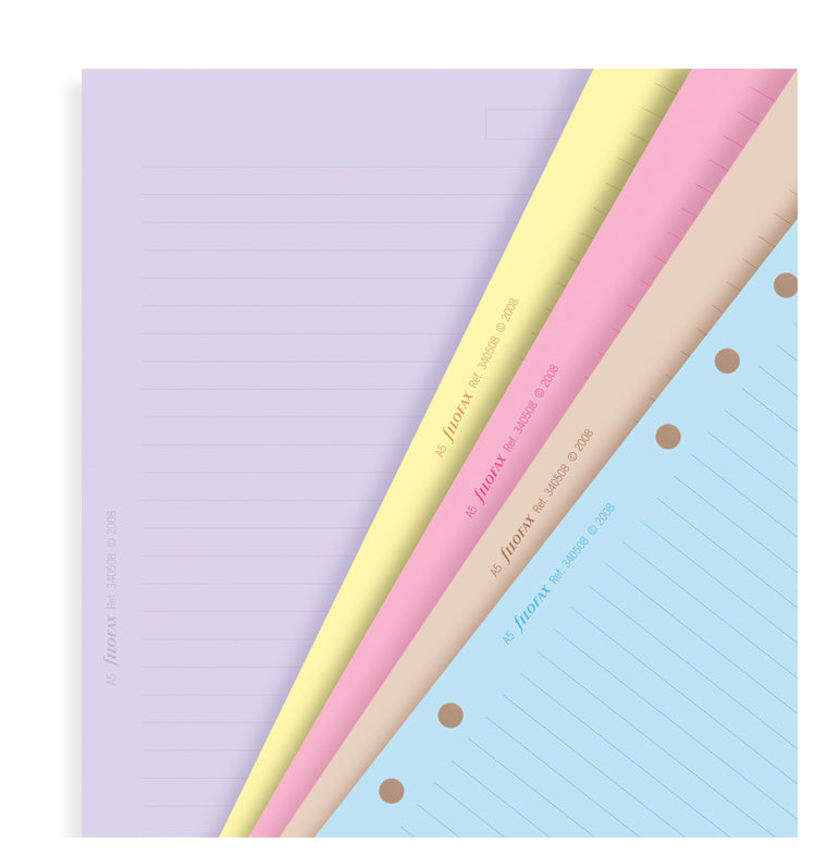 filofax-notizpapier-classic-sortiert-liniert-a5-30-blatt-pastell image 4