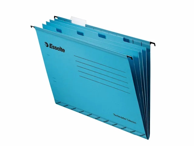 esselte-classic-pendaflex-h-ngemappen-a4-blau-10-st-ck-mit-4-fach-register image 1
