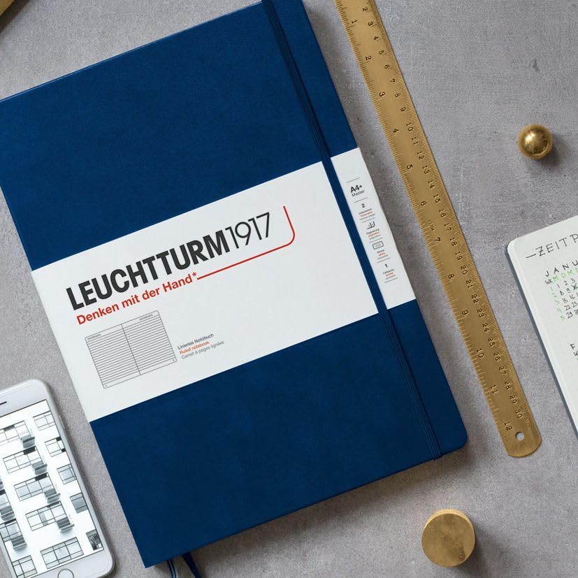 leuchtturm1917-notizbuch-master-classic-a4-schwarz-liniert-hardcover-235-seiten image 3