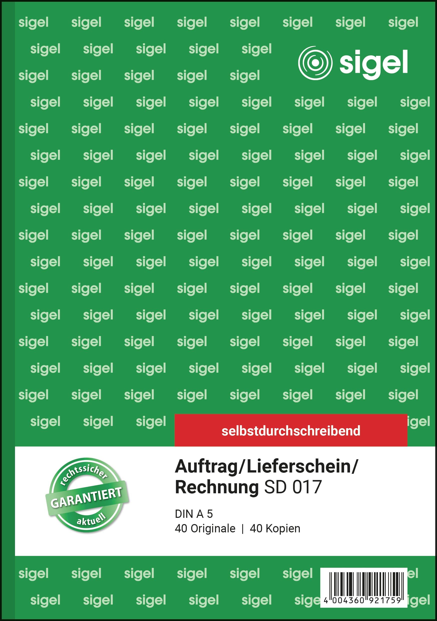 sigel-kombinationsbuch-auftrag-lieferschein-rechnung-a5-selbstdurchschreibend image 1