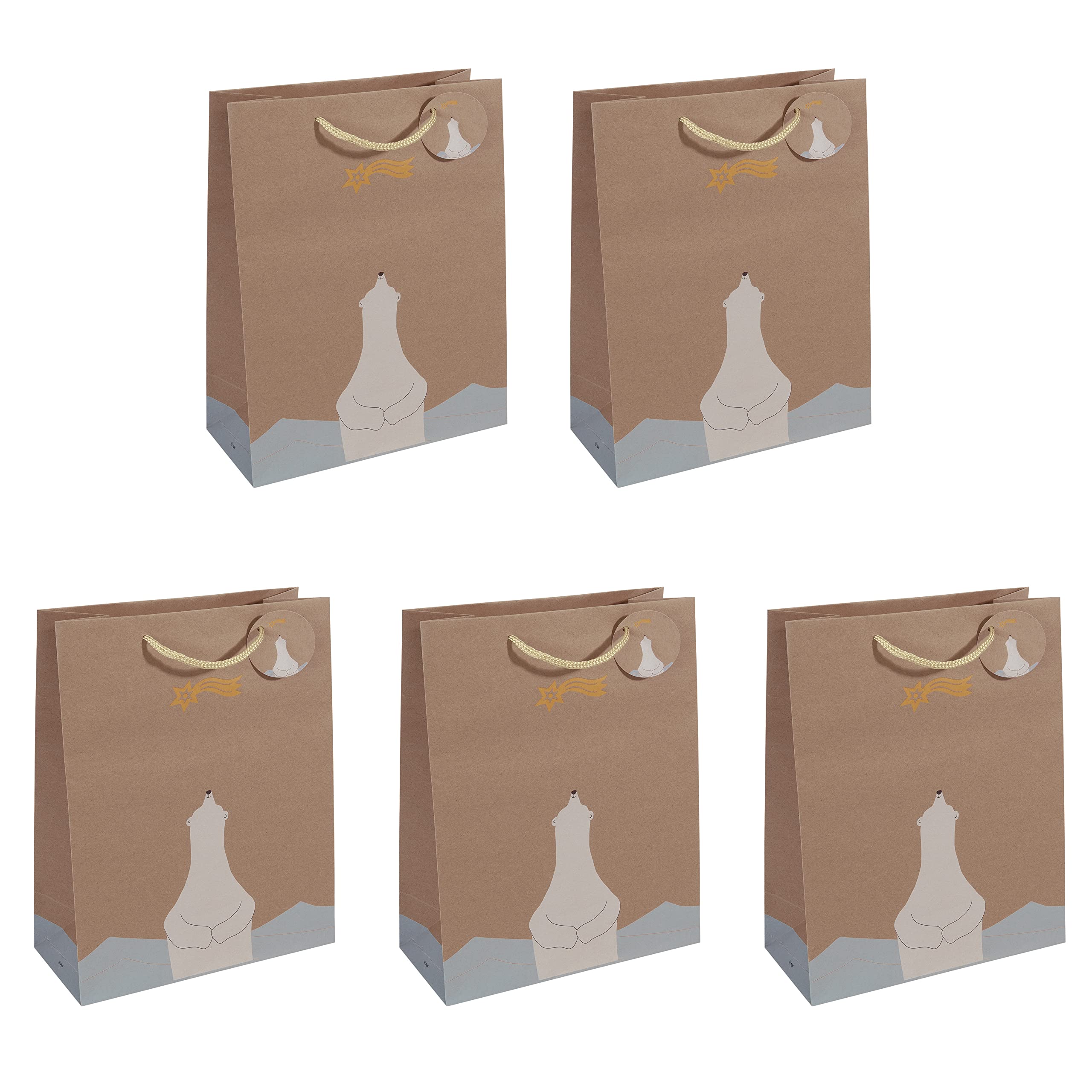 sigel-kraftpapier-geschenkt-ten-eisb-r-stern-gro-26x33cm-5er-set image 1