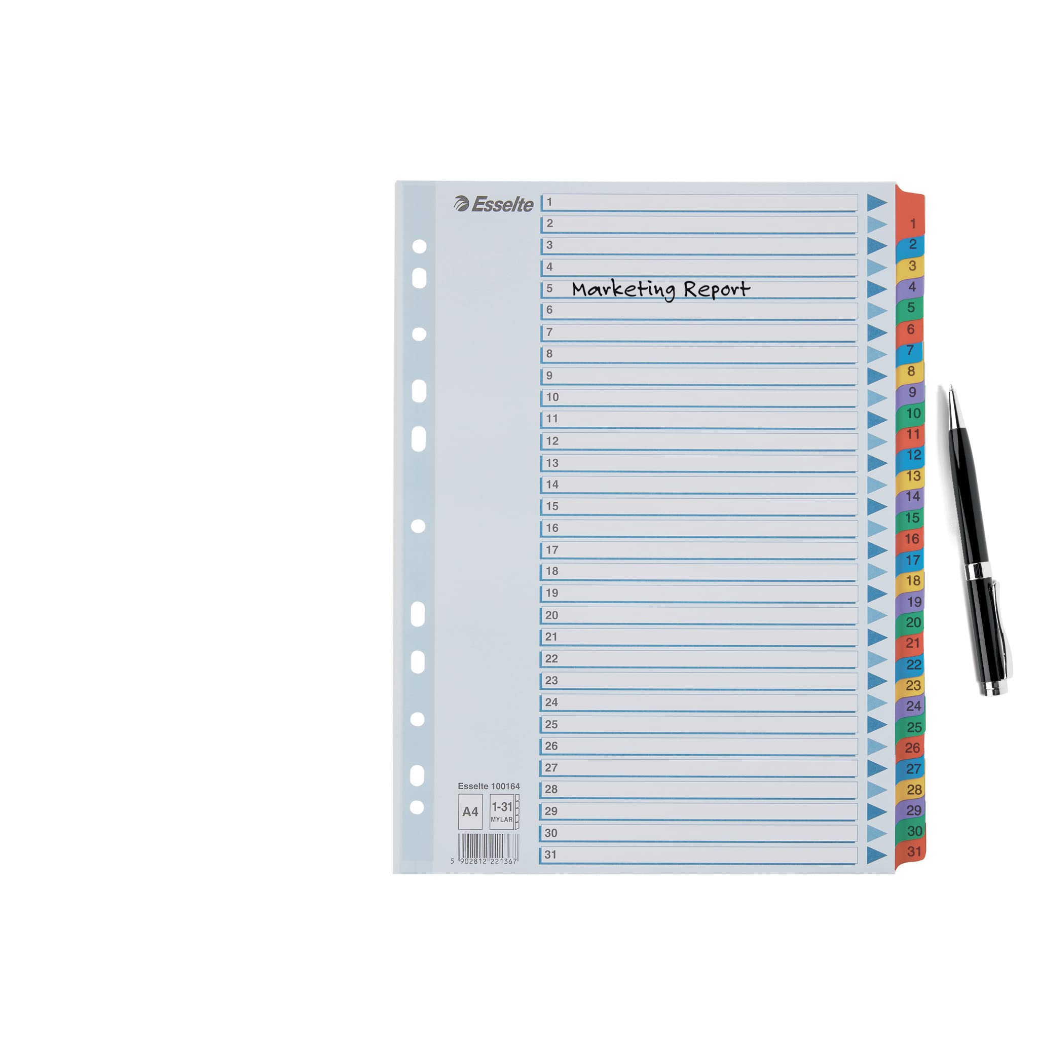 esselte-register-a4-1-31-mit-deckblatt-blau-karton-100164 image 6