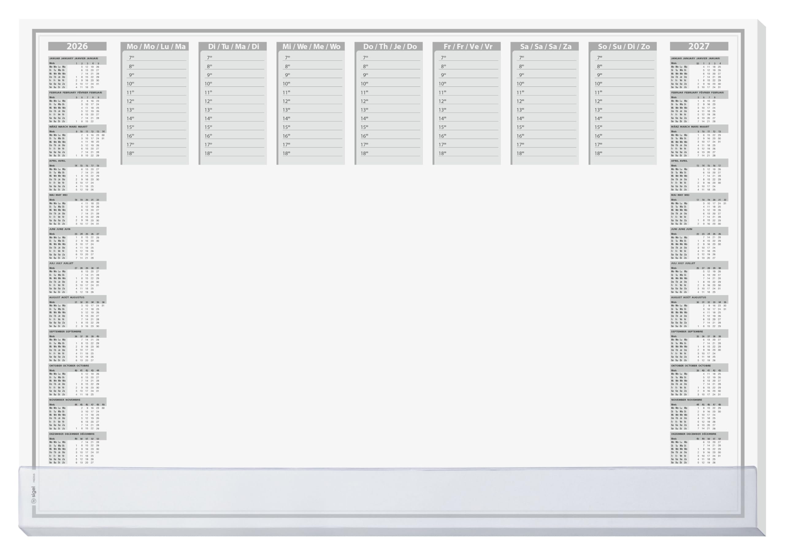 sigel-papier-schreibtischunterlage-protect-a2-kalender-2026-2027-40-blatt image 1