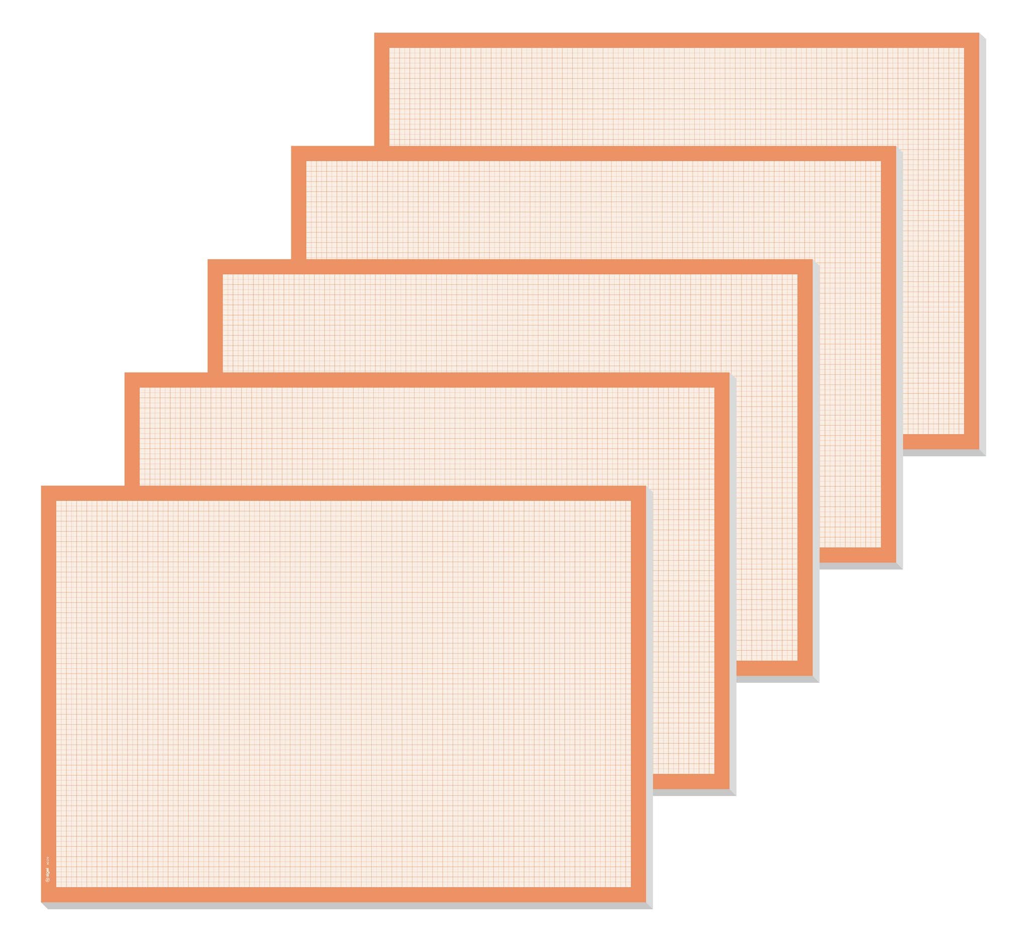 sigel-millimeterpapier-block-din-a2-5er-set-30-blatt-orange image 1