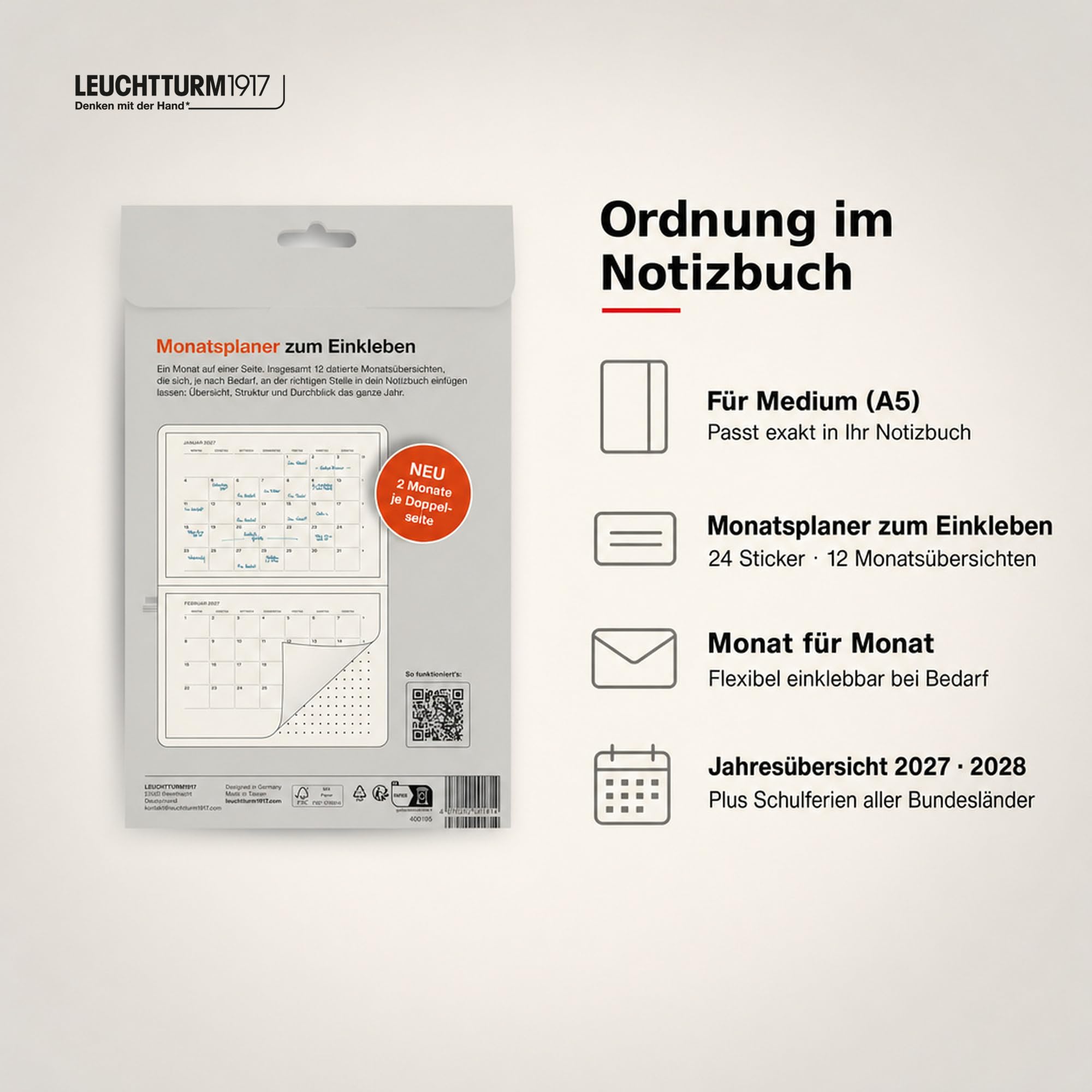 leuchtturm1917-kalender-zum-einkleben-2027-monats-bersichten-deutsch-f-r-medium- image 2