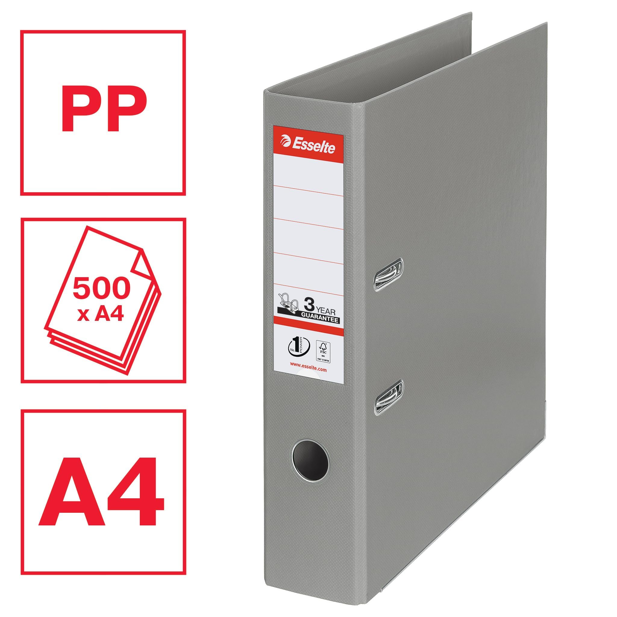 esselte-no-1-ordner-a4-75-mm-kunststoff-grau-811380 image 3