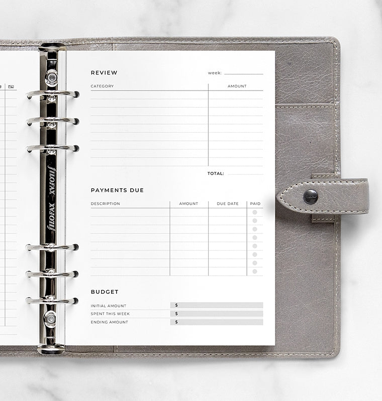 filofax-expense-tracker-a5-ausgabenplaner-einlage image 2