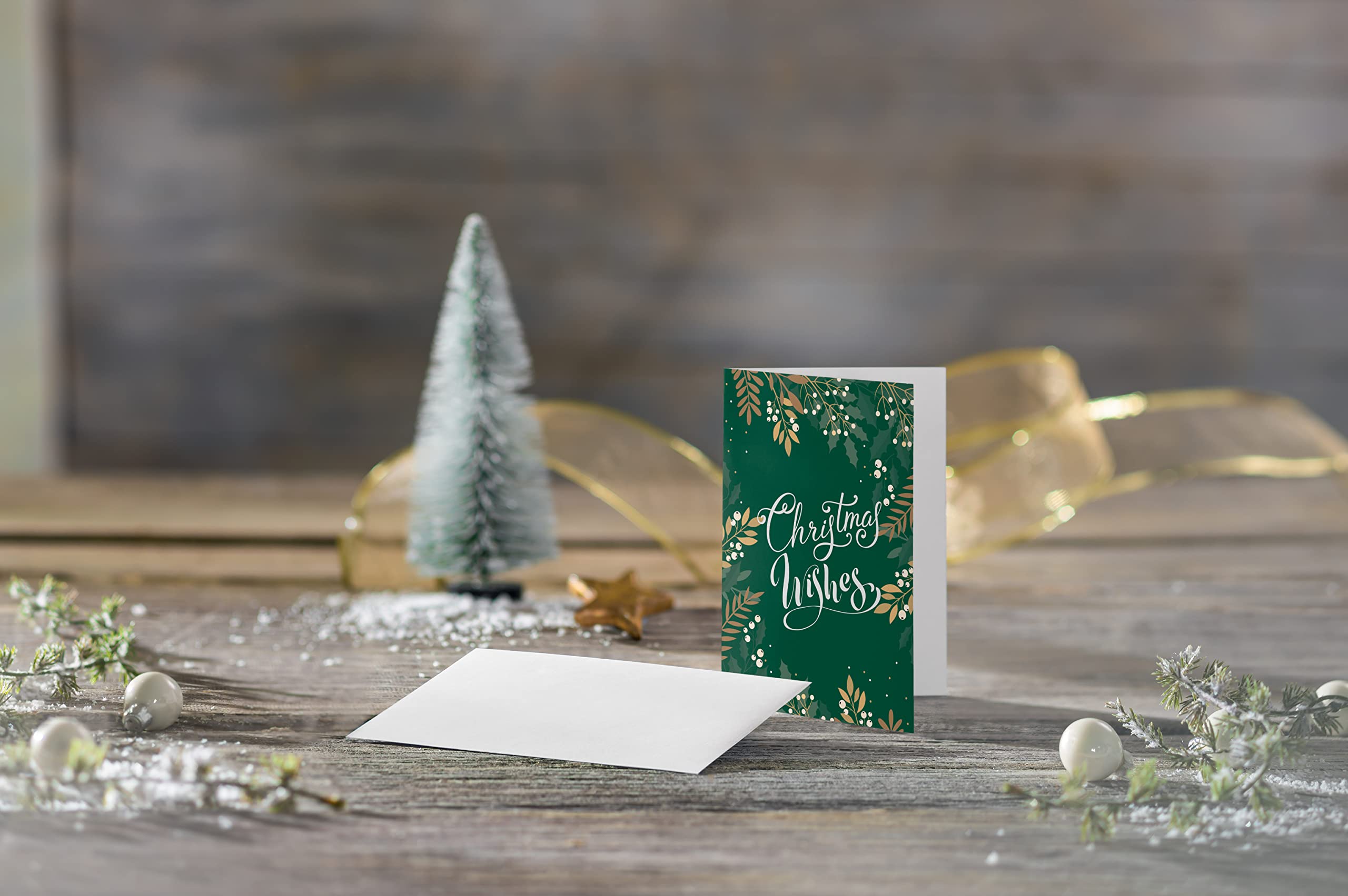 sigel-weihnachtskarten-christmas-wishes-a6-25-st-ck-mit-umschl-gen image 2