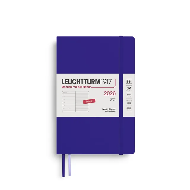 leuchtturm1917-wochenkalender-notizbuch-2026-paperback-b6-softcover-ink-englisch image 1