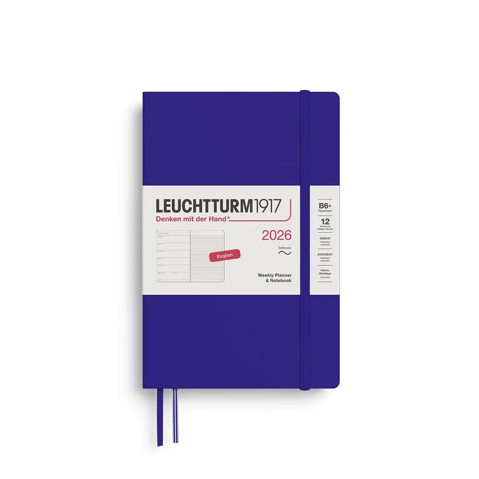 leuchtturm1917-wochenkalender-notizbuch-2026-paperback-b6-softcover-ink-englisch image 1