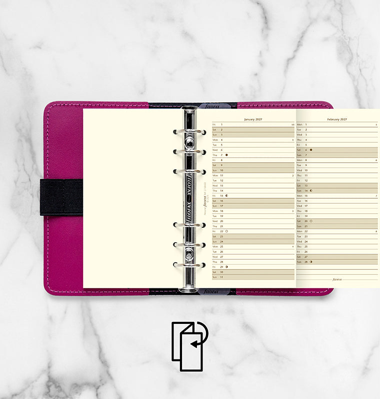 filofax-jahresplaner-2027-englisch-personal-cotton-cream-leporello image 3