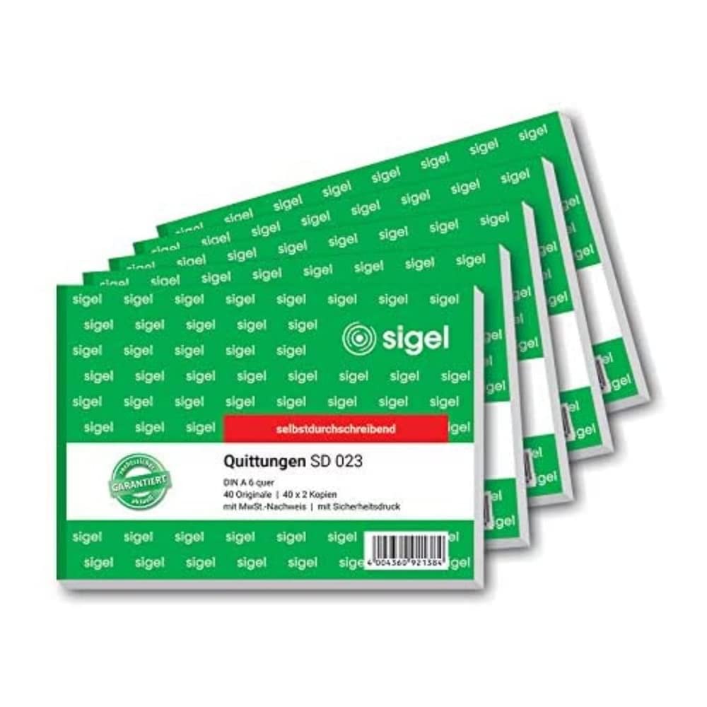 sigel-quittungsblock-a6-quer-selbstdurchschreibend-3x40-blatt-mit-mwst-nachweis image 8