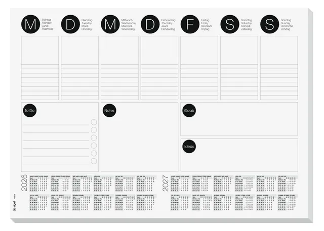 sigel-papier-schreibtischunterlage-a3-wochenplaner-2026-2027-mit-to-do-liste image 1